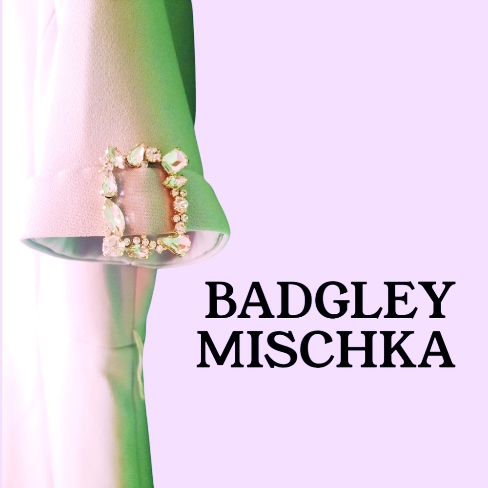 Badgley Mischka Grey Dress Size 12